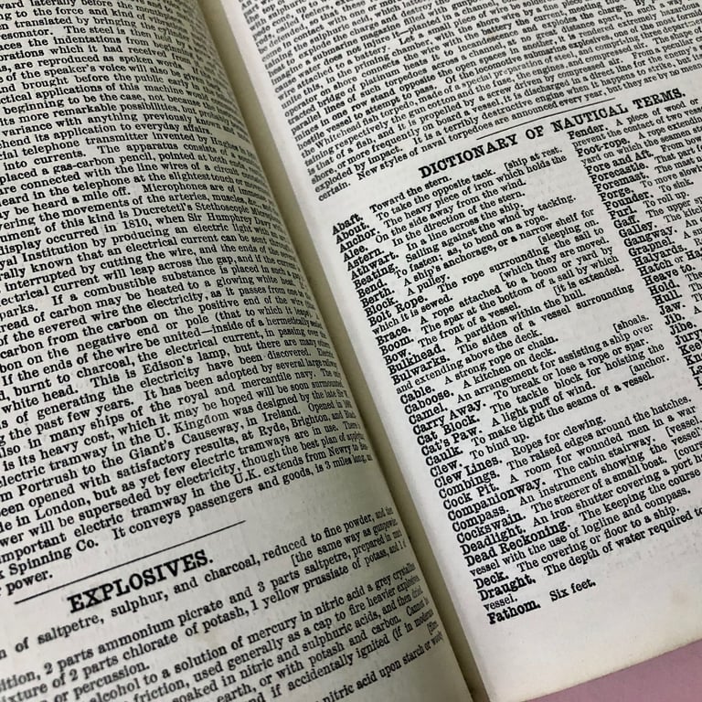 1894 antique leather READY REFERENCE Universal Cyclopaedia •W.R. Balch
