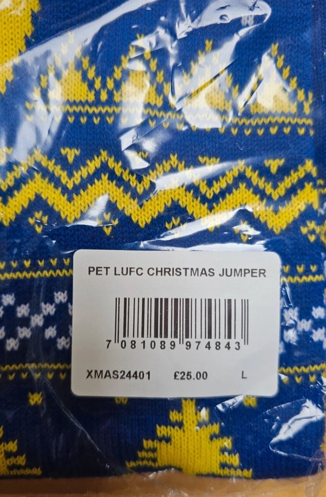 Leeds united dog Christmas jumper