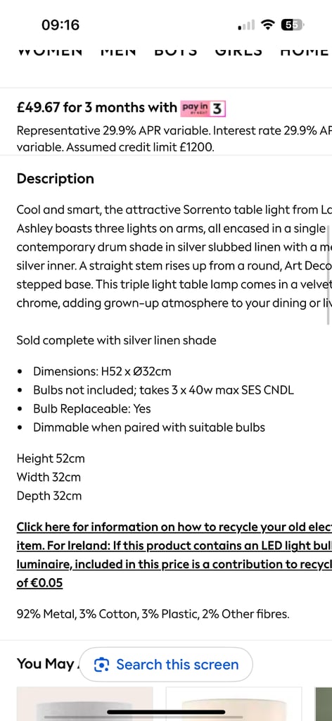 Laura Ashley table lamps 