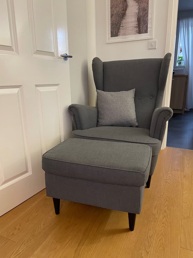 IKEA chair and footstool 