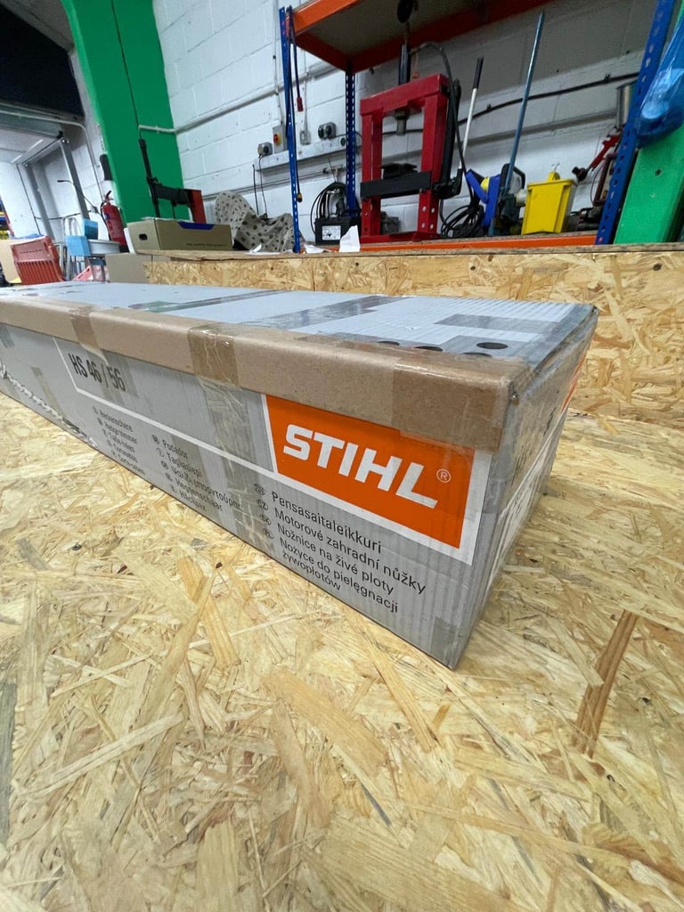 Stihl HS 46/56 Petrol Hedge Trimmer – Brand New Sealed Box – Double-Sided Blades, 2-MIX Pro Engine