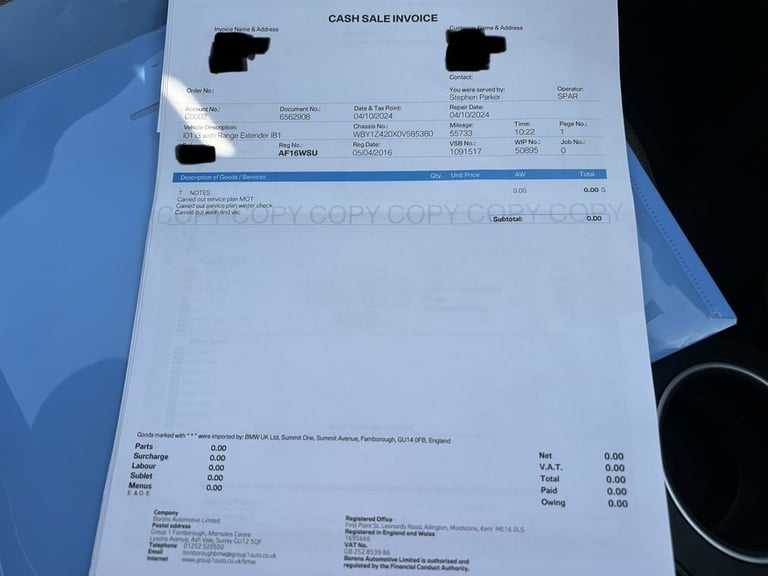 2016 BMW i3 125kW Range Extender 5dr Auto [Loft Int World] HATCHBACK PETROL/ELECTRIC Automatic