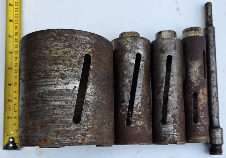image for Core drill bit set. CHEAP. See pictures and READ DESCRIPTION PLEASE.