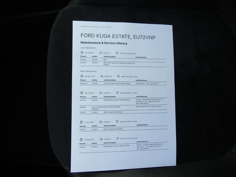 2022 72 FORD KUGA 2.5H DURATEC ST-LINE X EDITION SUV 5DR PETROL HYBRID CVT EURO 