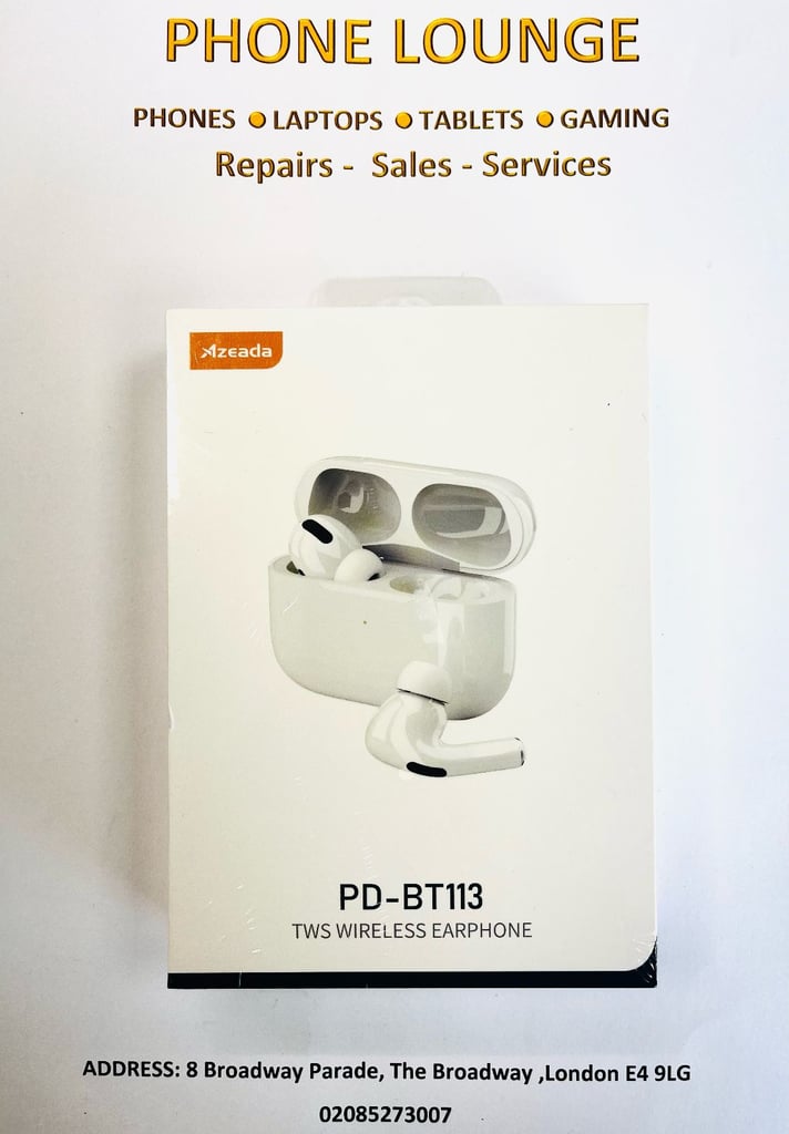 image for Azeada PD-BT113 TWS Wireless Bluetooth Pro Earbuds/Earphones