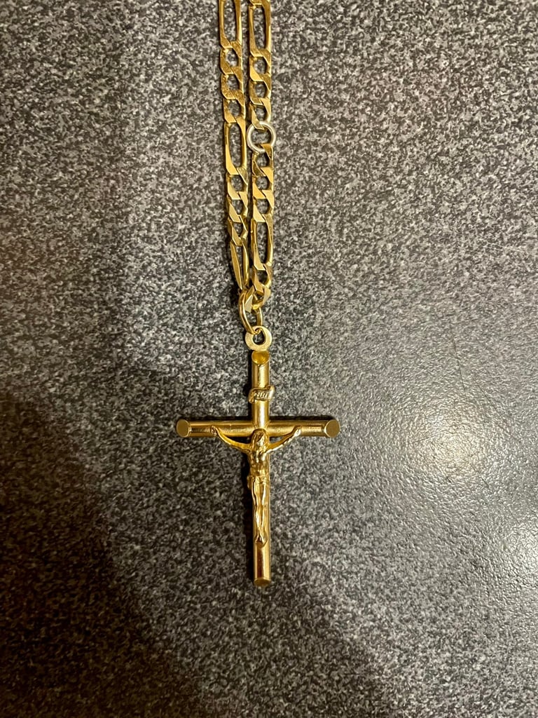 Gold chain with cross 