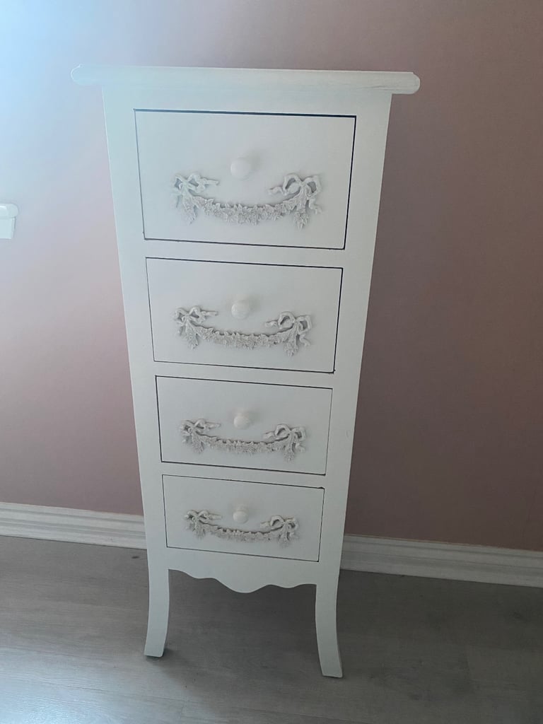 White Antique French Reproduction Bedroom Furniture