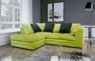 image for Green Corner Sofa In Excellent Condition  