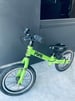 Frog tadpole+ green balance bike 14 inch wheel