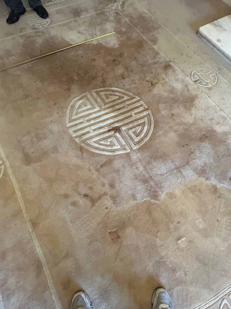 Traditional hand woven wool - oriental carpet