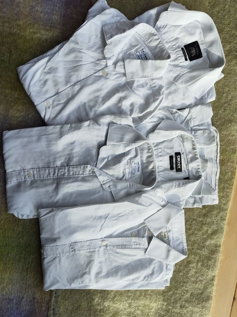 image for White shirts Savile Row, TM Lewin, Hawes & Curtis, 15.5 and 16" collars