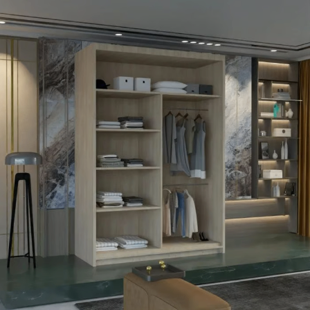 Brand New - Marika Mirror Sliding Door Wardrobe -Oak - SAME/NEXT DAY DELIVERY