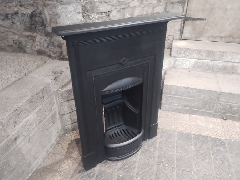 Cast iron antique fireplace