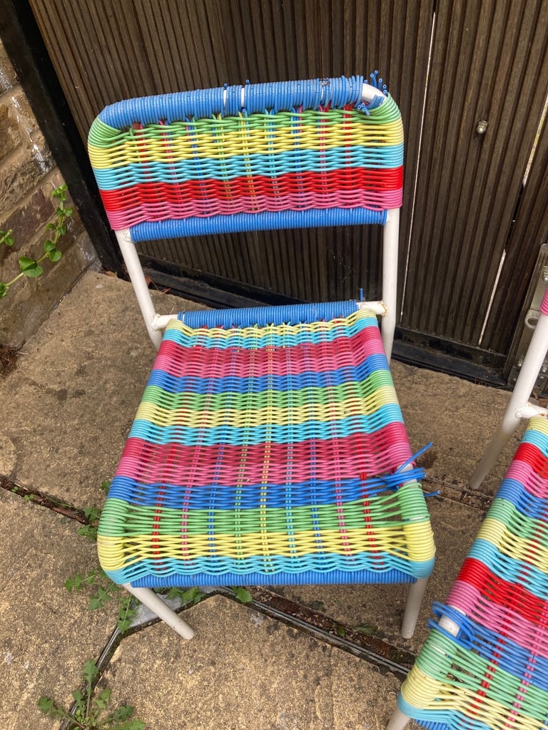 Children’s chairs - matching pair - poor condition but usable
