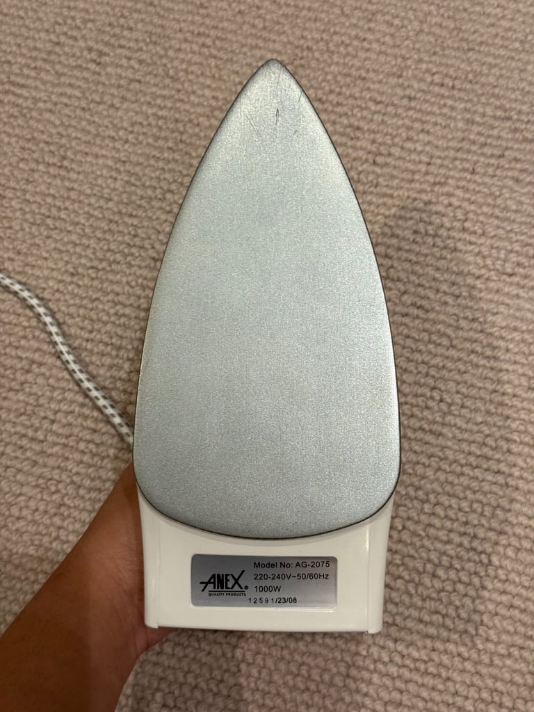 ANEX Electric Clothes Iron – Model AC-317B – EU Plug – Good Condition