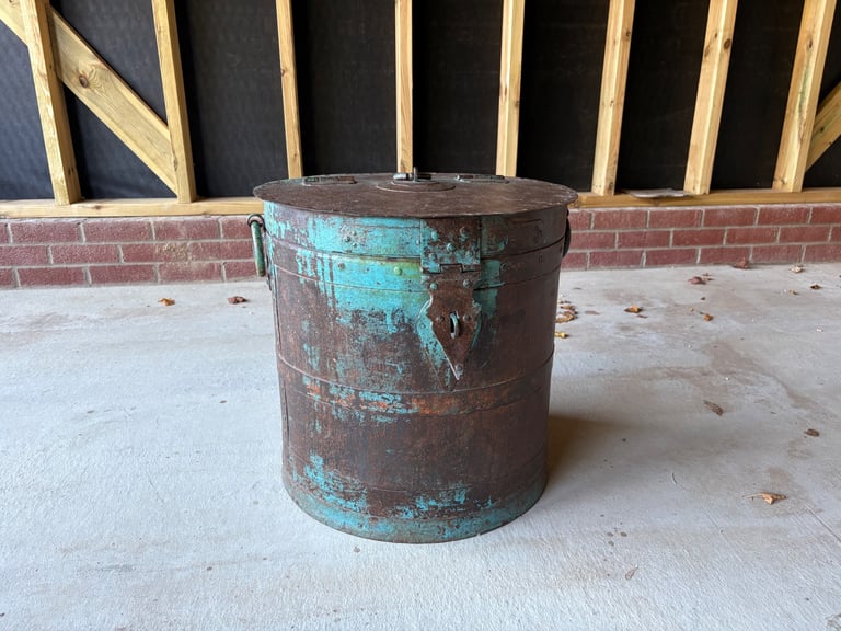 image for Decorative heavy metal storage bin