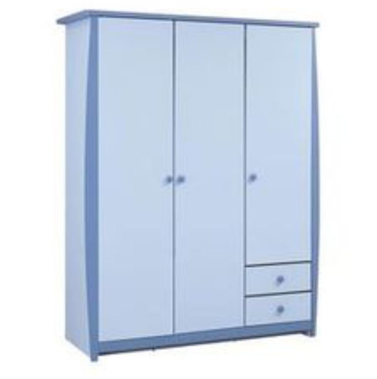 Kidspace Orlando Blue 3 Door Storage Wardrobe 