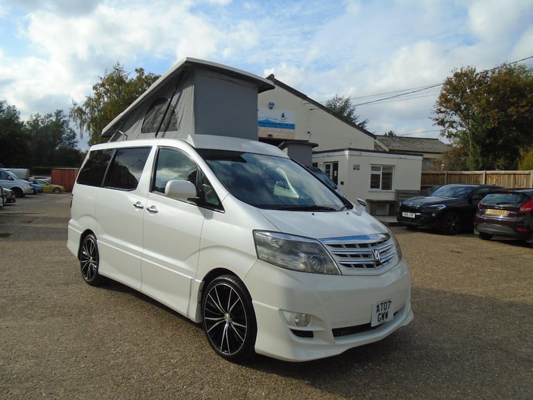 2007 TOYOTA ALPHARD CAMPER VAN,MOTORHOME, 4 BERTH~POPTOP ROOF~KITCHEN~ULEZ FREE