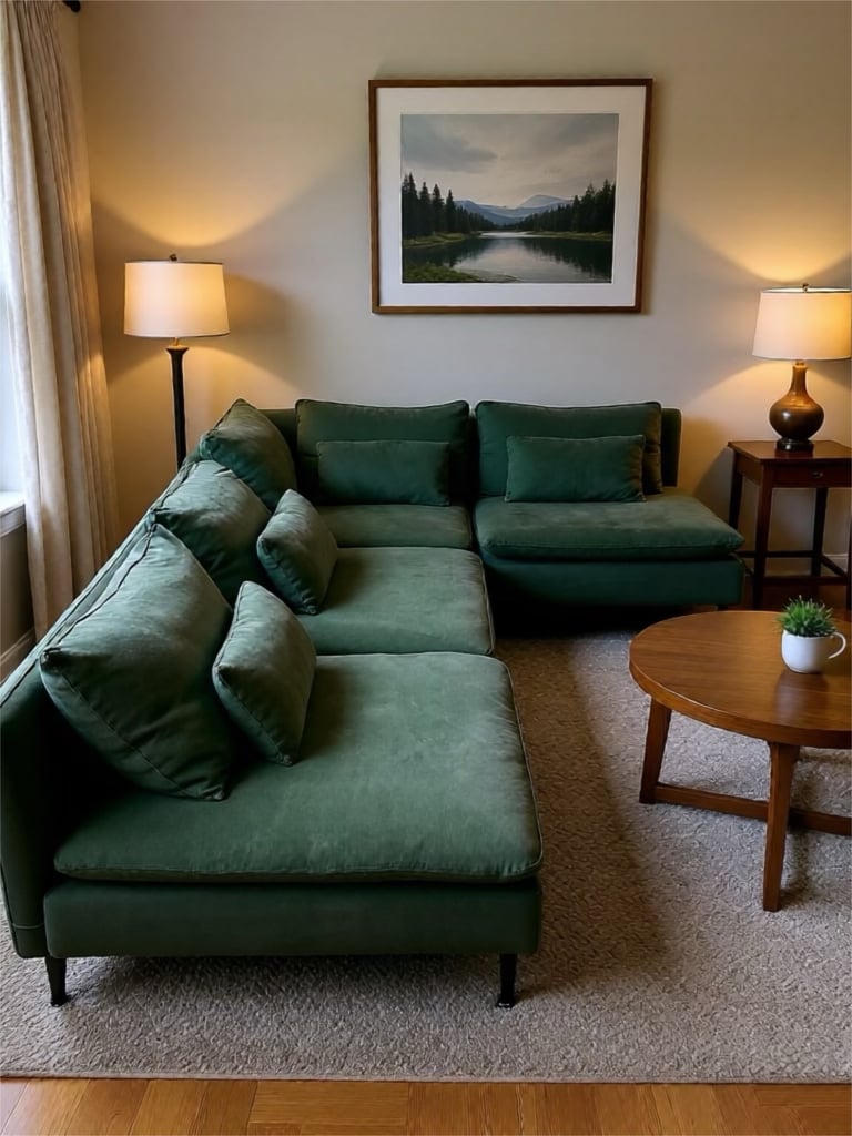 SÖDERHAMN Corner sofa, 4-seat Tallmyra dark green