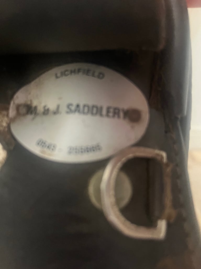 16” M and J English leather brown saddle 