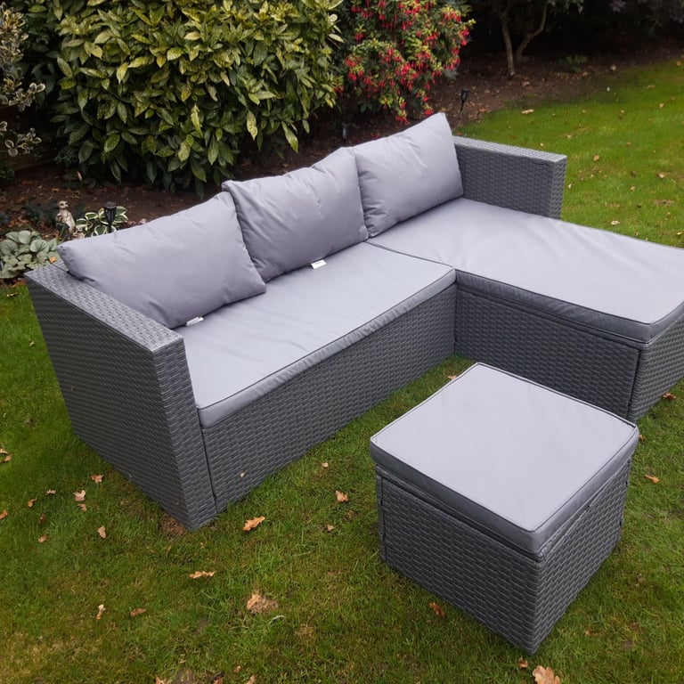 Garden sofa and stool