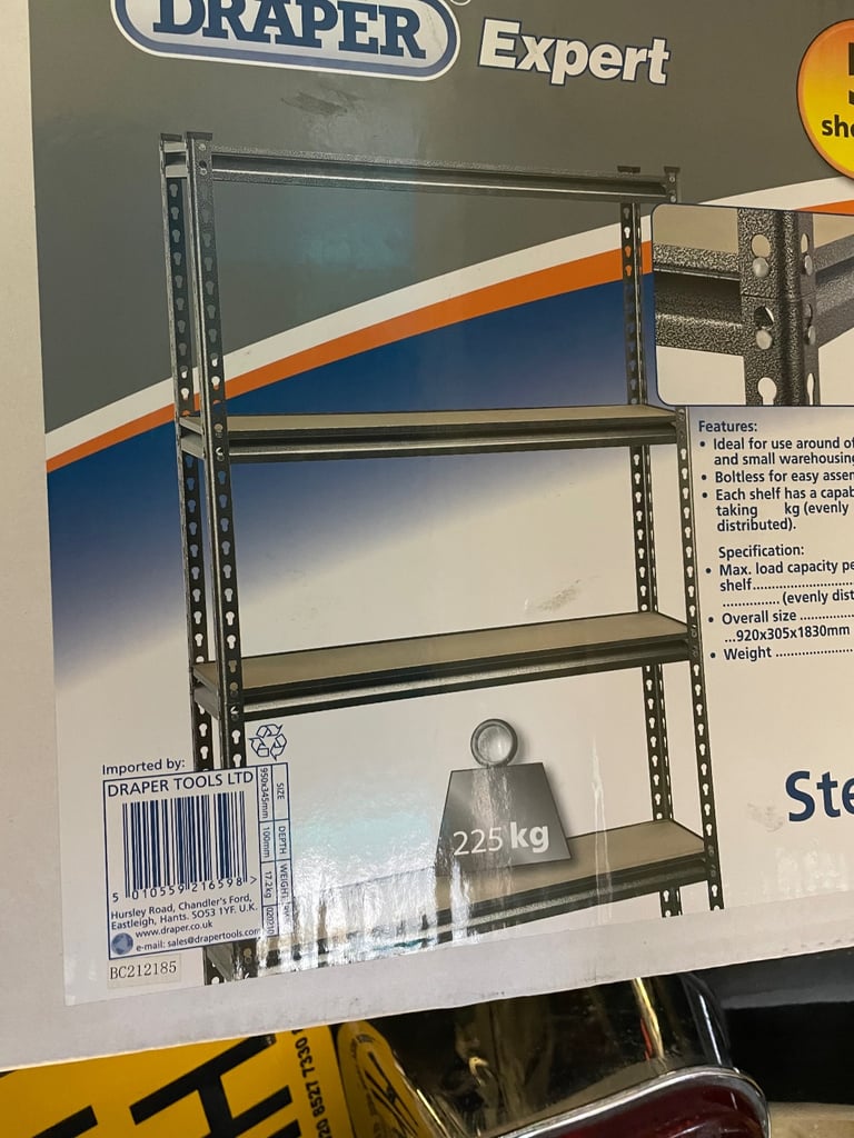 image for Draper metal shelving unit.