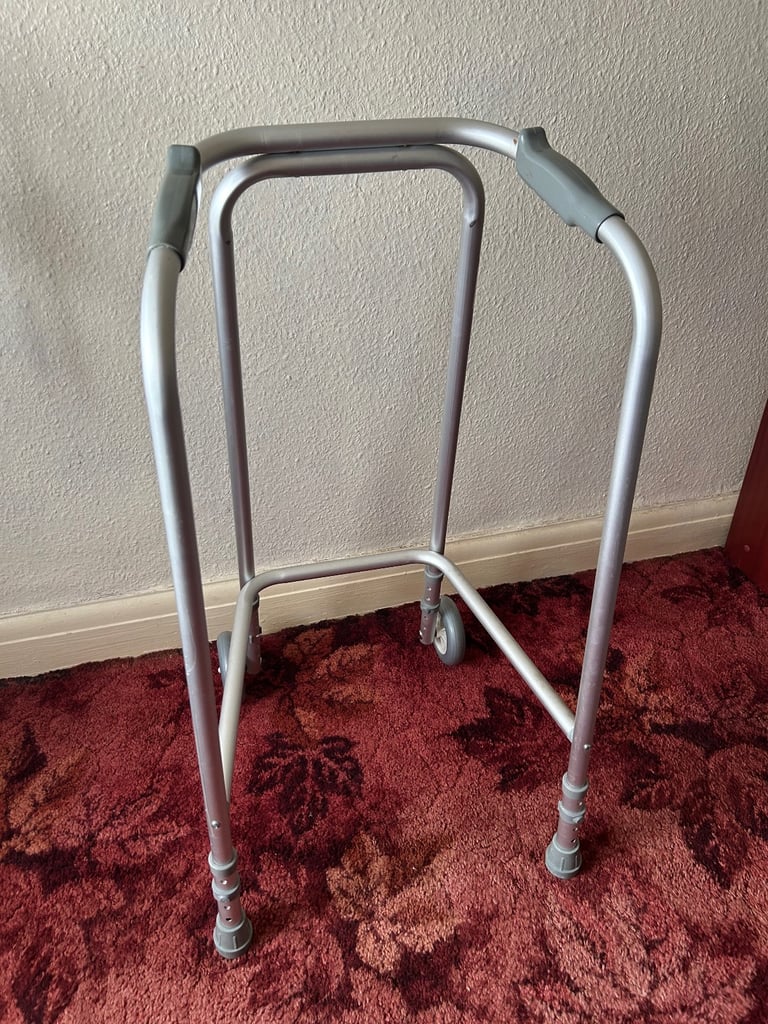Narrow Zimmer Frame with Front Wheels