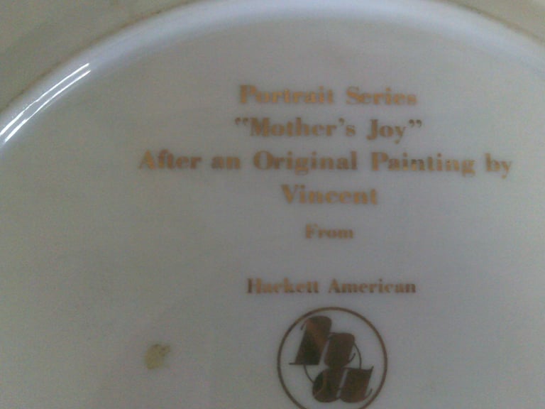 mother + child limited edition plate  hackett usa 