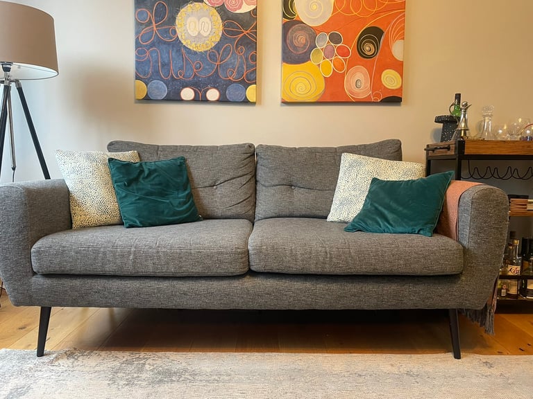 Jack 3 Seater Sofa in Textured Grey | in Clapham, London | Gumtree