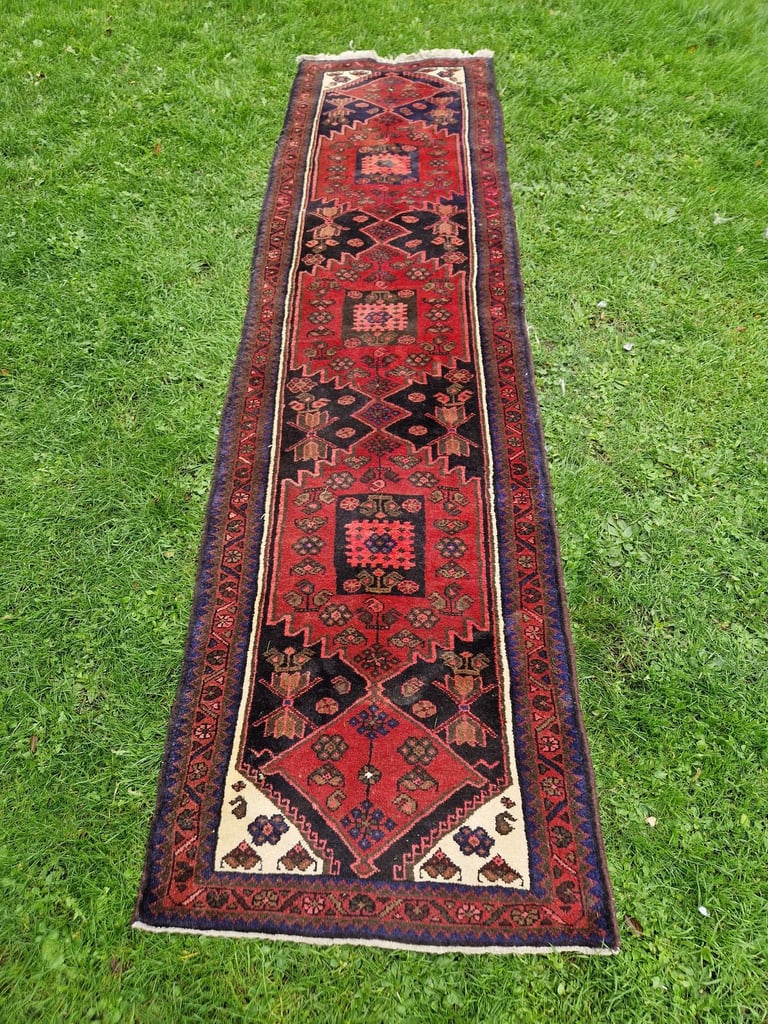 long handmade wool persian rug 