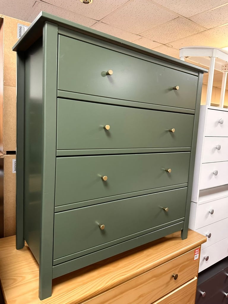 Brooklyn 4 Drawer Chest of Drawers - Green