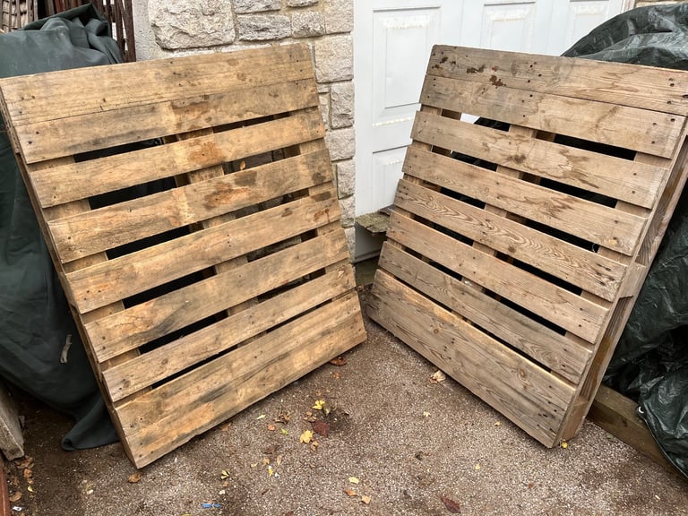 2 Sturdy wood pallets 