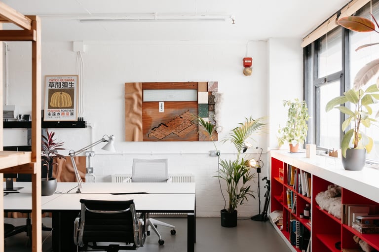 Desks to rent in bright creative studio, Broadway Market, London Fields