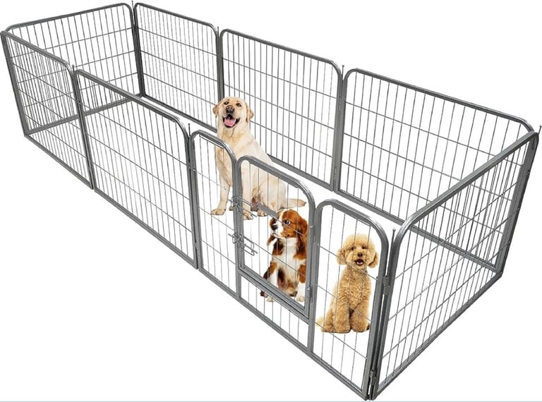 Ellie-Bo Heavy Duty 8-piece 80cm High Modular Dog Pen
