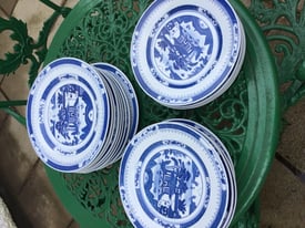 Blue and White China Plates