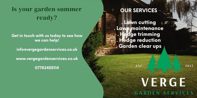 **GARDEN MAINTENANCE SERVICES** Lawn cutting, Hedge trimming, Garden clear ups and more!
