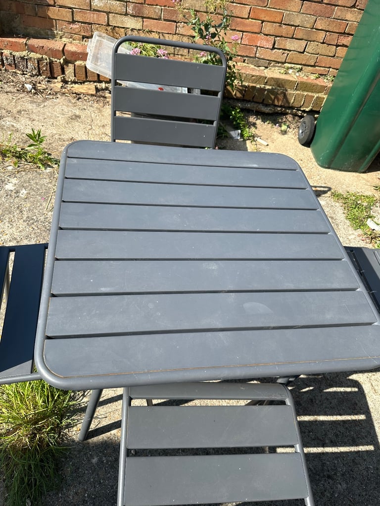 Bistro garden table and chairs set.