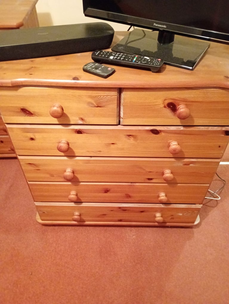 image for 2 x chest of drawers pine