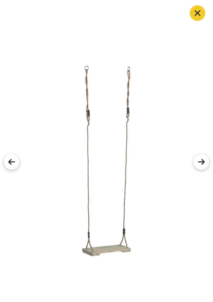 Trapeze Bar with Rings & Wooden Swing Seat