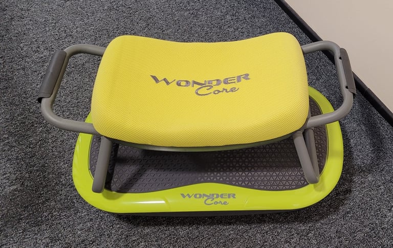 Wonder Core Rock 'N' Fit Vibration Plate Trainer with Exercise Seat - Lime Green
