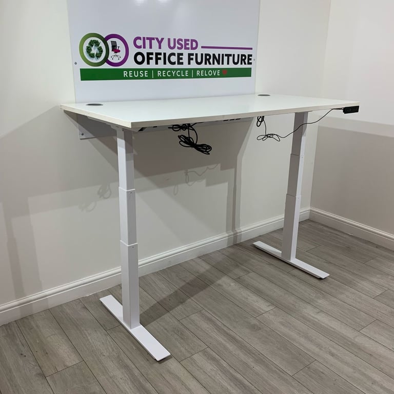 Used Office Furniture! ♻️ Pro Electric Sit-Stand Desk, Dual Motor, Memory Settings