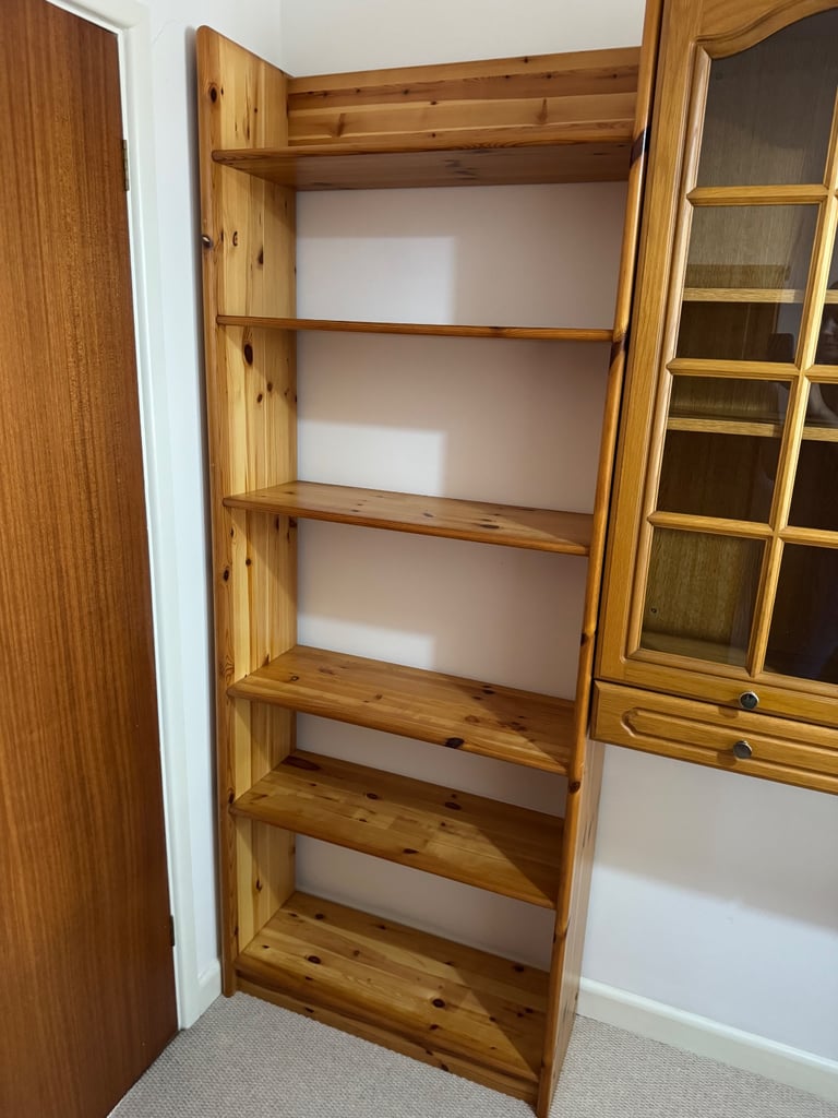 Tall Solid Pine Bookcase