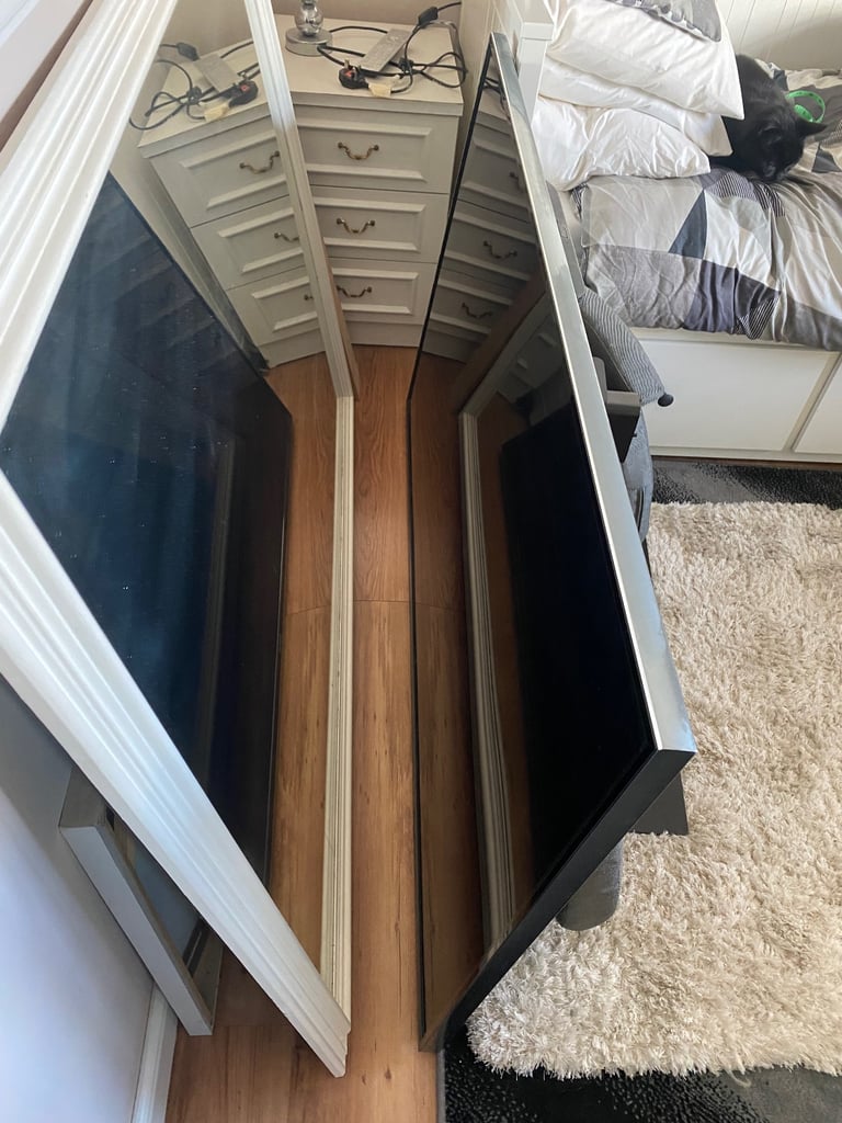 image for Large painted pine mirror