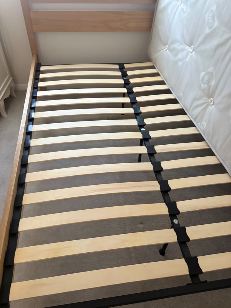 Solid wood frame and mattress