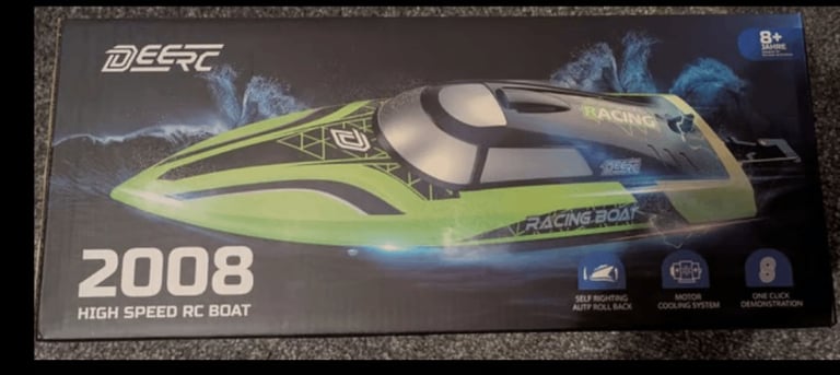 Remote controlled toy motor boat