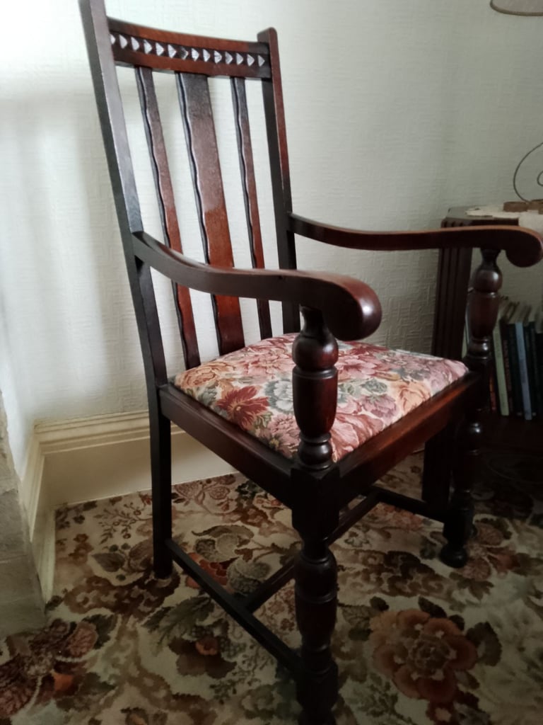 Victorian Carver Chair with tapestry seat