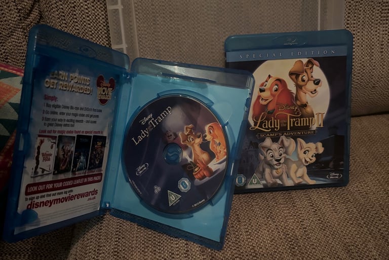 Lady and the tramp  1&2 blue ray dvds 