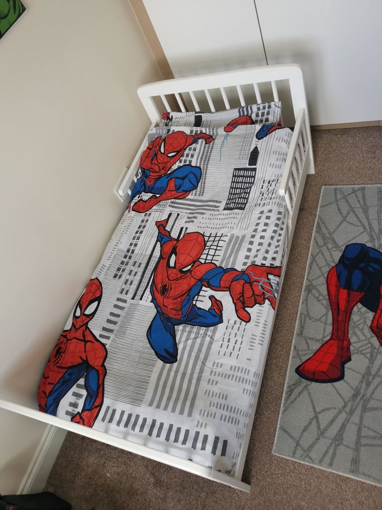 image for Kinder valley toddler bed mattress bedding duvet * spiderman *