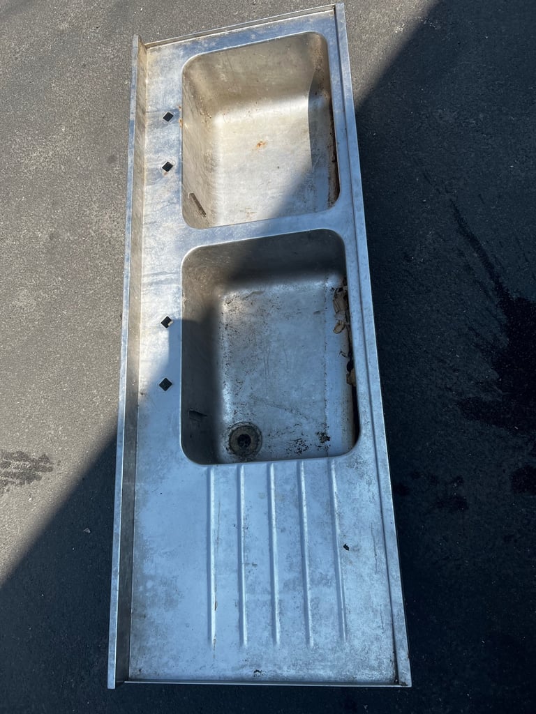 image for Large Stainless Steel commercial Kitchen Sink