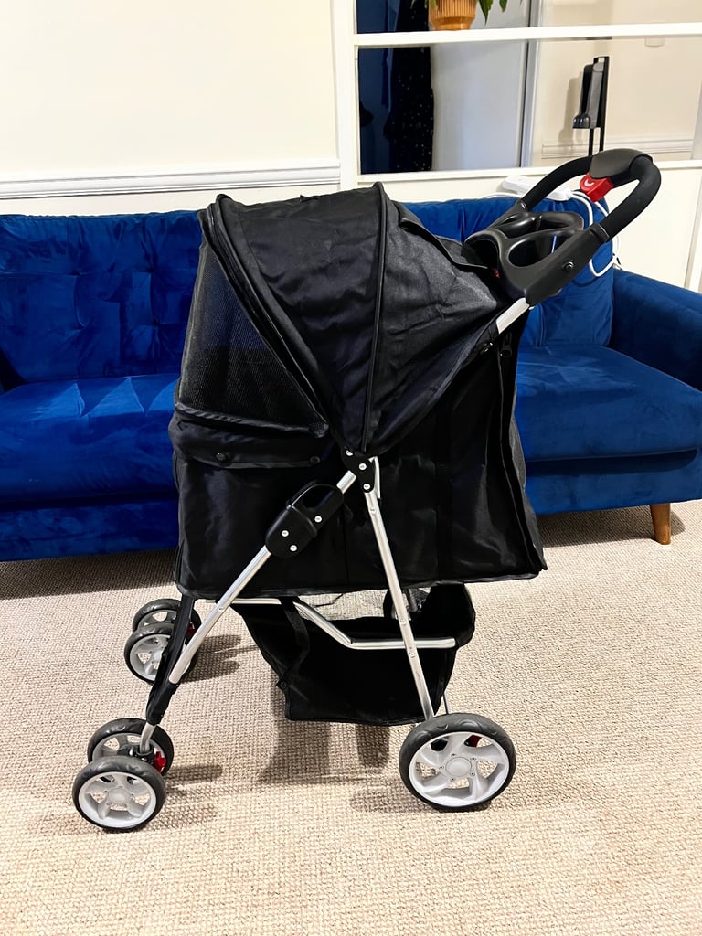 Used Once Foldable Travel Pet Stroller Trolley Pushchair
